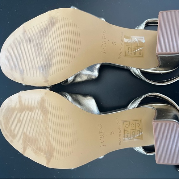 J. Crew NEW Twisted Gold Heel sandals - Picture 6 of 7